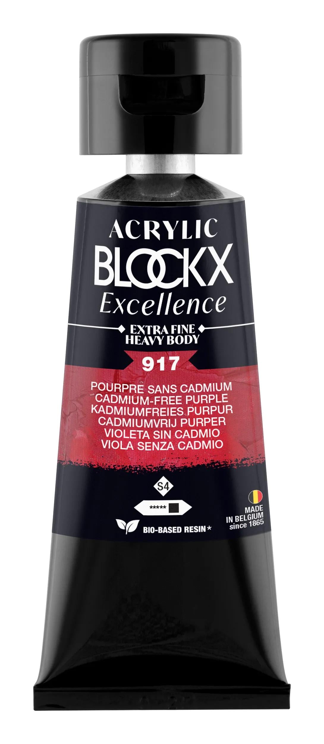 Extra fine acrylic paint tube 75ml - Cadmium-free purple - New 917 (Pack x3)