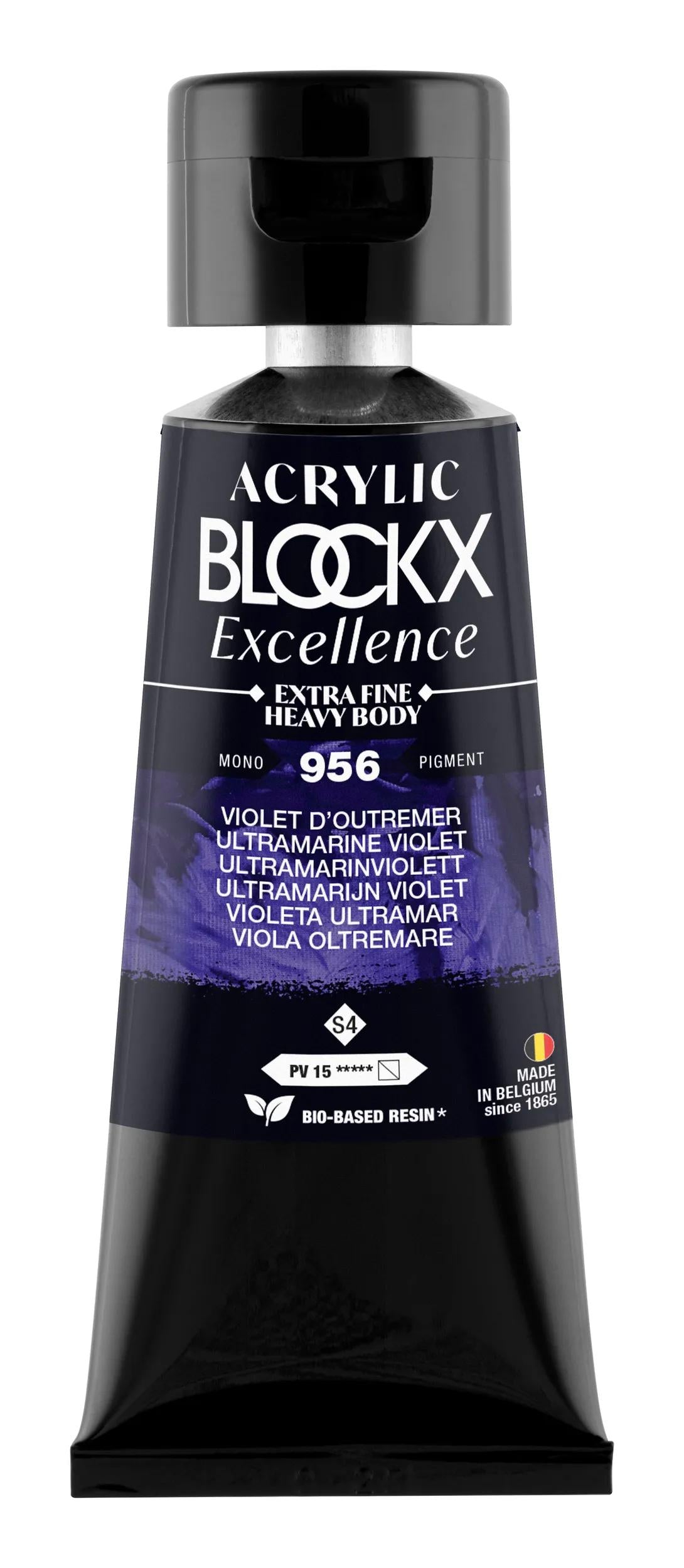 Extra fine acrylic paint tube 75ml - Overseas Violet - New 956 (Pack x3)