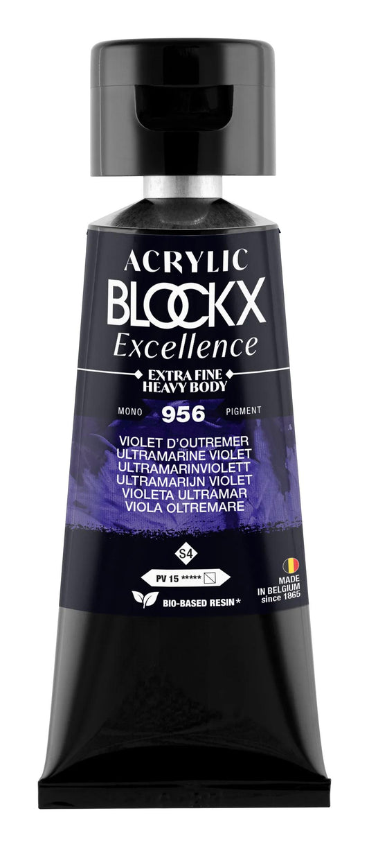Extra fine acrylic paint tube 75ml - Overseas Violet - New 956 (Pack x3)