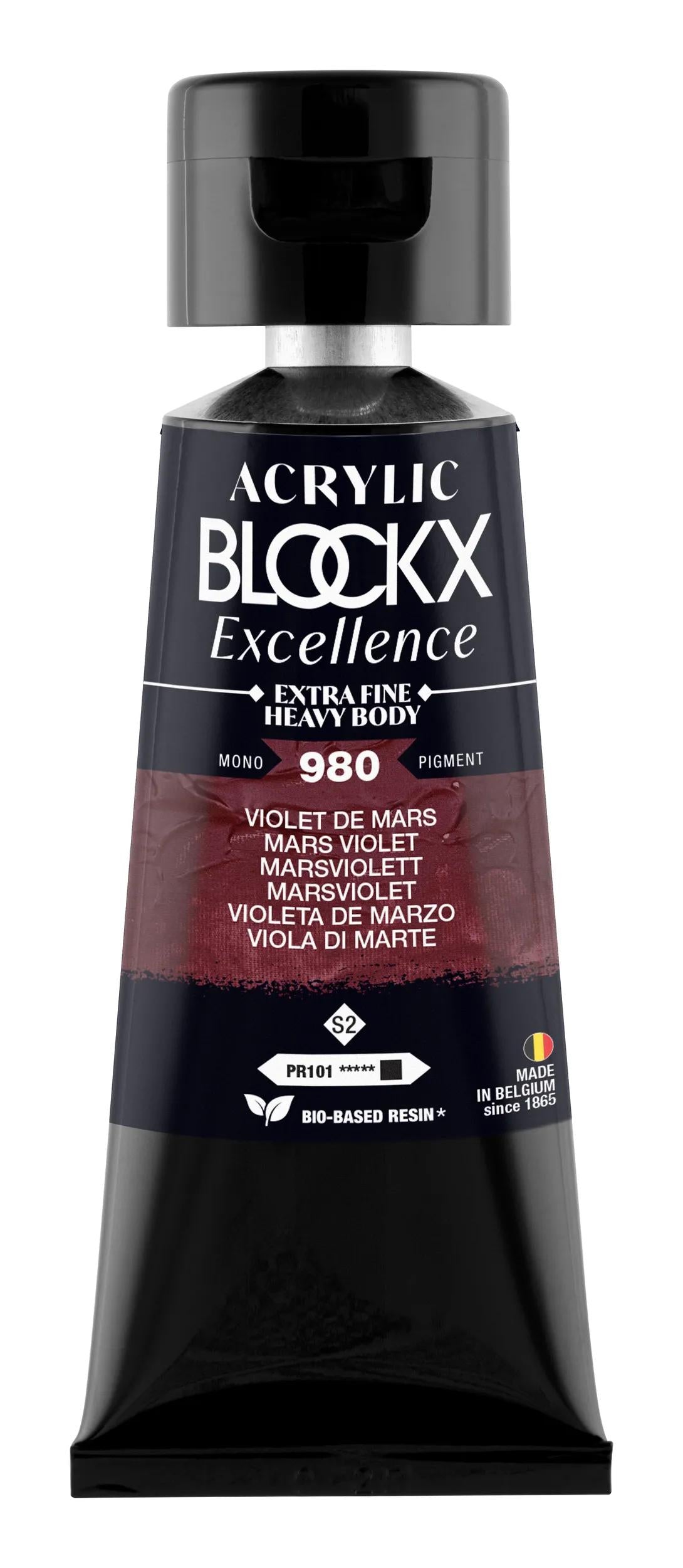 Extra fine acrylic paint tube 75ml - Violet de Mars - New 980 (Pack x3)
