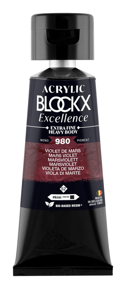 Extra fine acrylic paint tube 75ml - Violet de Mars - New (lot de 3)
