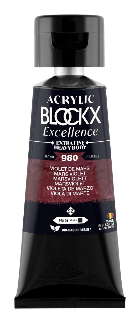 Extra fine acrylic paint tube 75ml - Violet de Mars - New 980 (Pack x3)