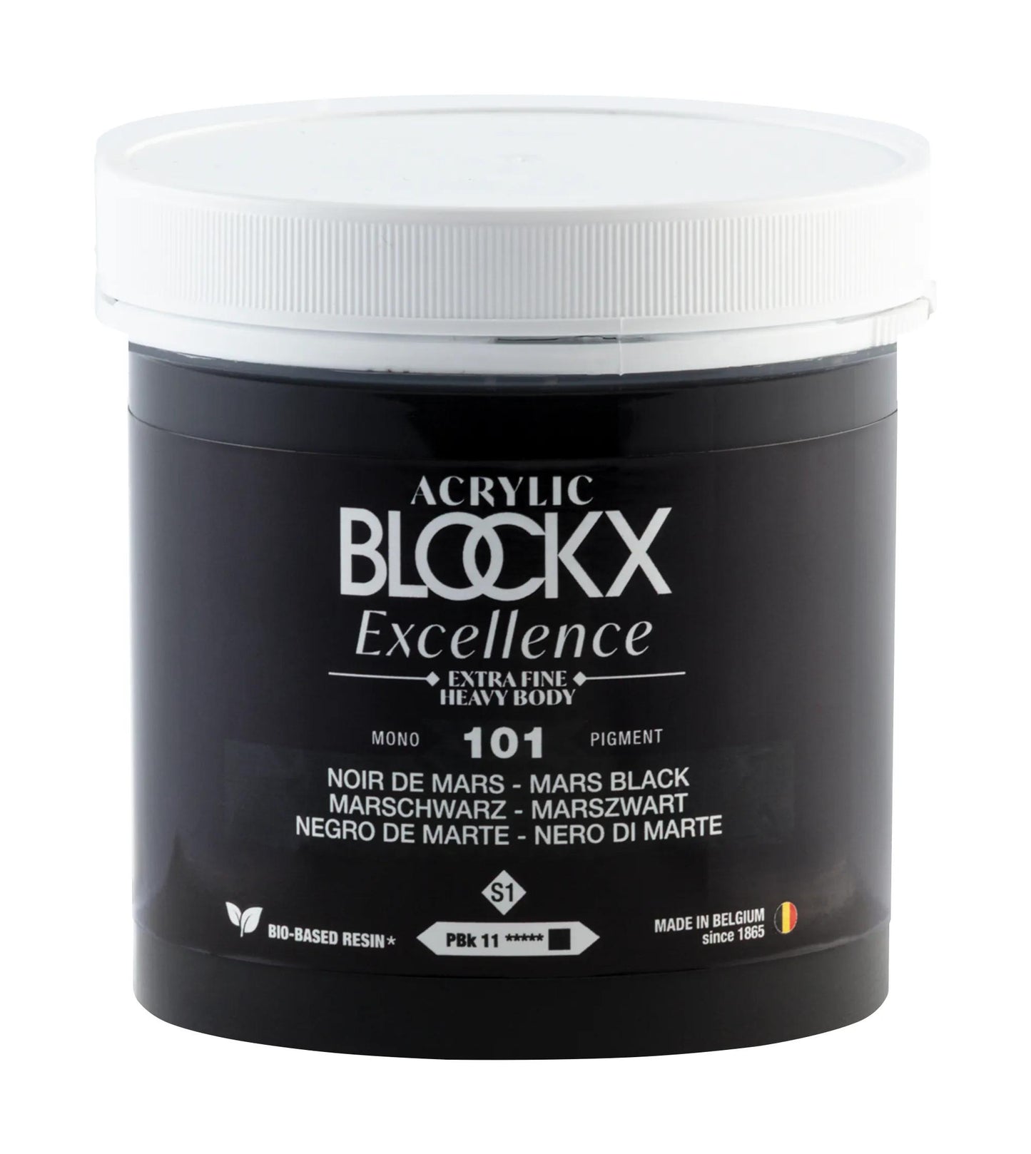 Extra fine acrylic paint tube 250ml - Black March - New 101
