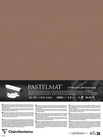 Pastelmat contrecollé 5 feuilles 24x32cm - Marron