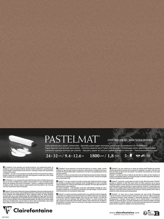 Pastelmat laminiert 5 Blatt 24x32cm - Braun
