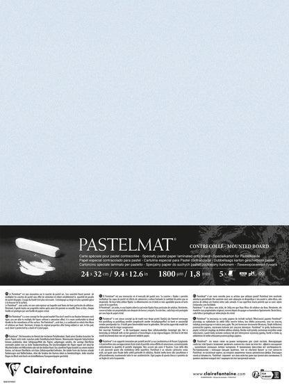 Pastelmat laminated 5 sheets 24x32cm - Light blue