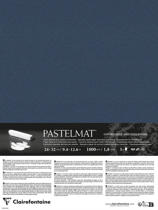 Pastelmat laminiert 5 Blätter 24x32cm - Dunkelblau