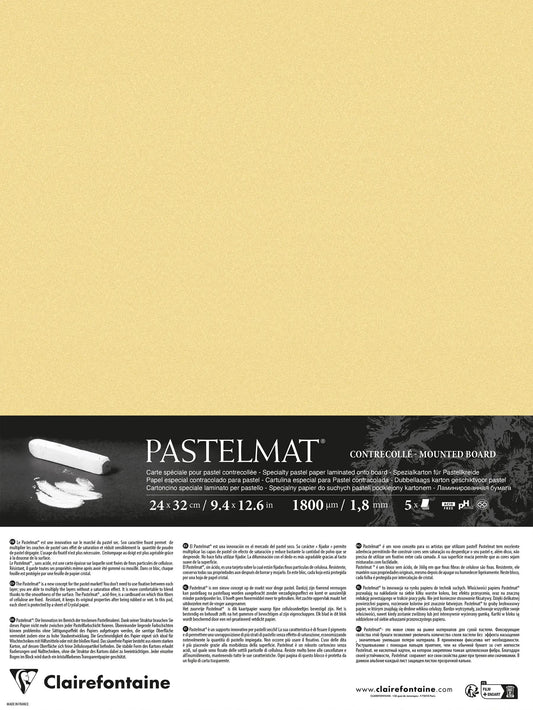 Pastelmat laminiert 5 Blätter 24x32cm - Goldknopf