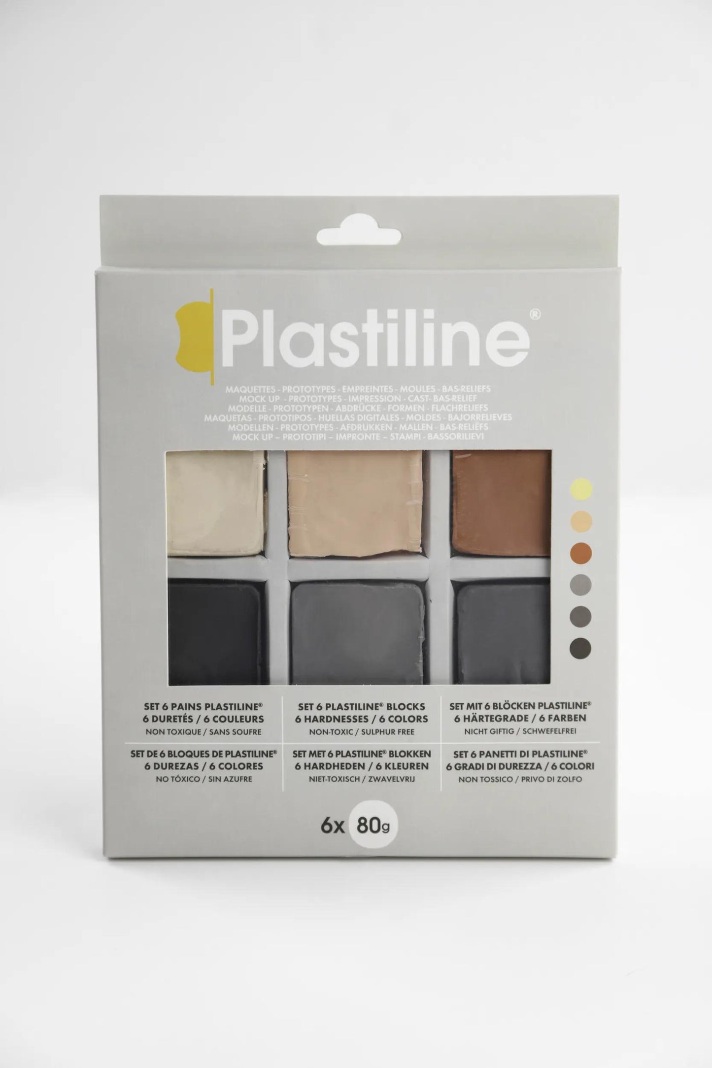 6 PAINS OF PLASTILINE - Assorted (Pack x2)