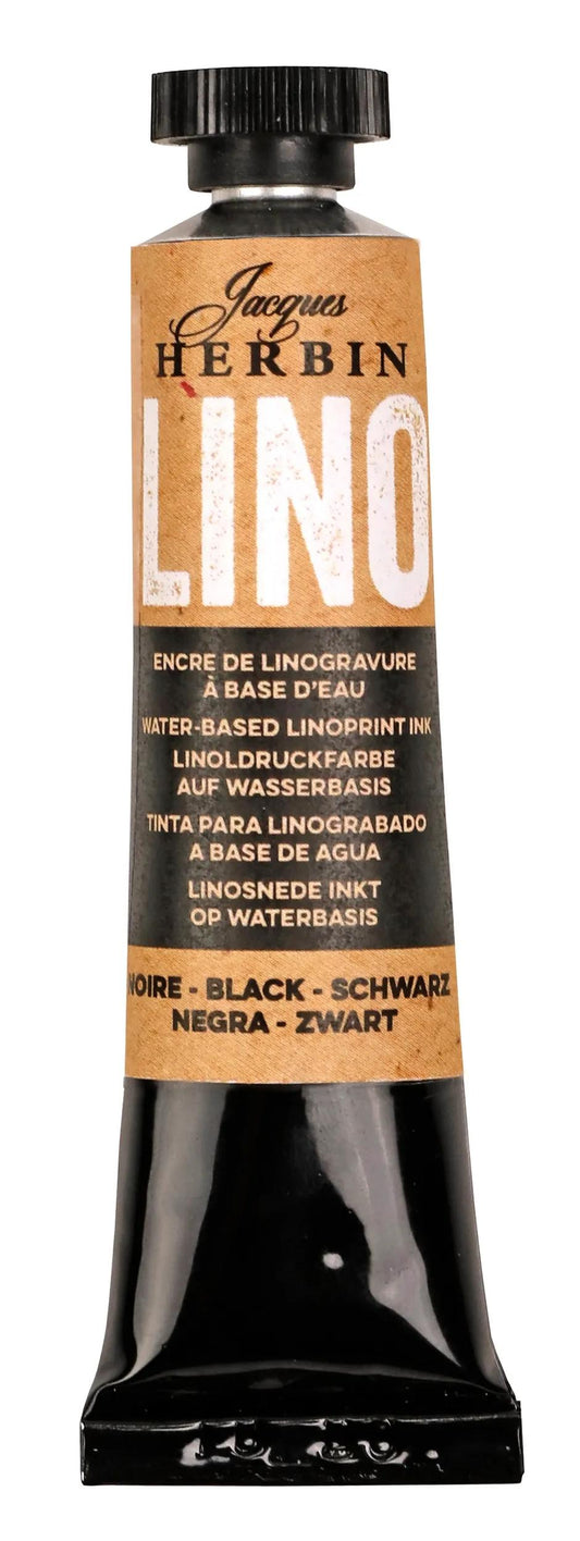 Black ink tube for linogravure. - Black (Pack x5)