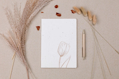 Tulpenpapier, Sewn Notebook A5 Faden 14,8x1 cm, 64 Seiten, Punkte (9er-Pack)