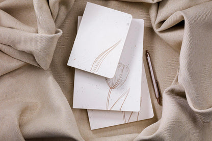 Tulpenpapier, Broschüre flexible Broschüre A6 10,5x14,8 cm, 128 Seiten, glatt (8er-Pack)