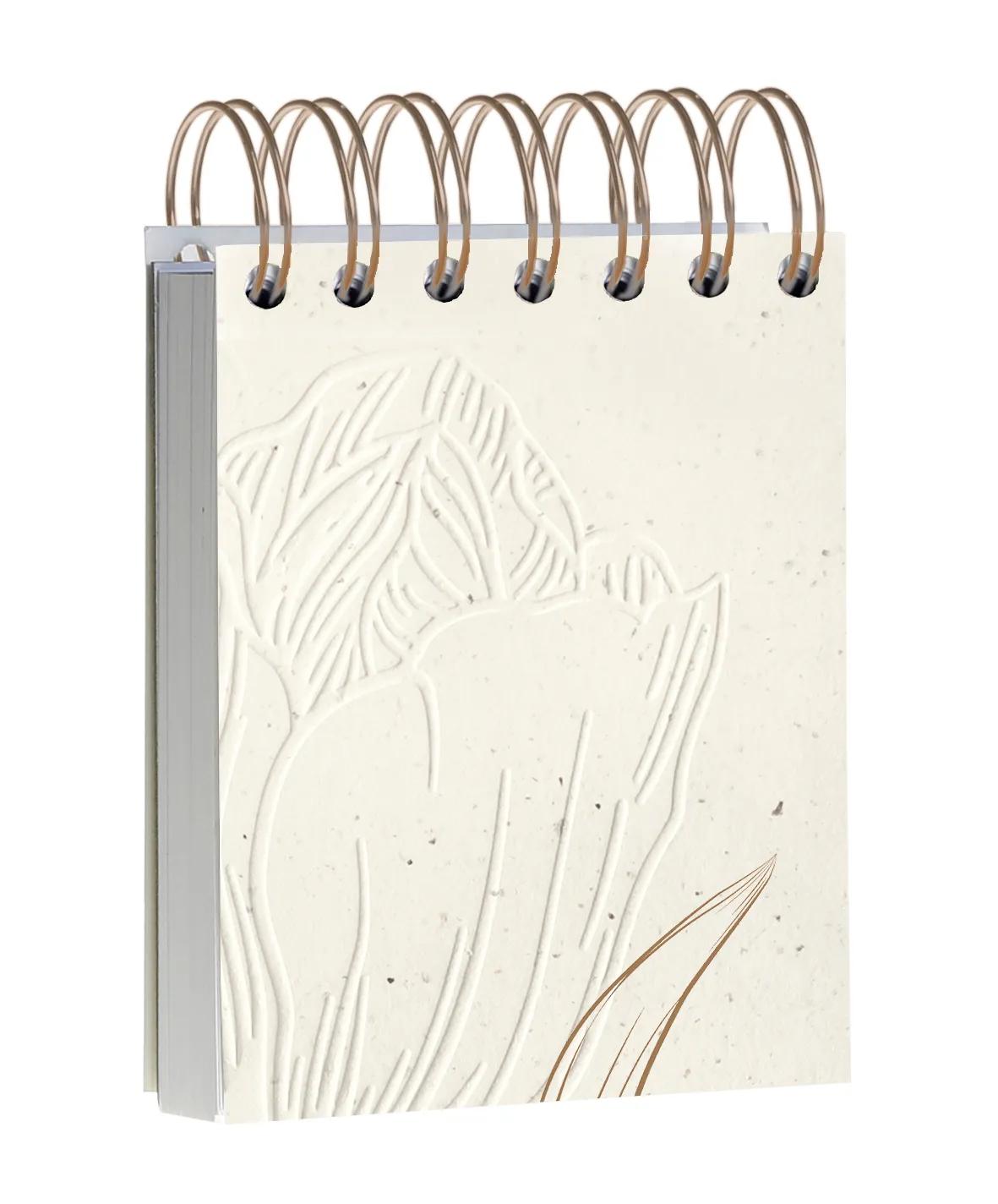 Tulpenpapier, Block integraler Bindekopf 9x11 cm, 160 Blatt, glatt (Paket x6)