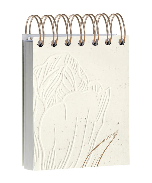 Tulip paper, Block integral binding head 9x11 cm, 160 sheets, plain (Pack x6)