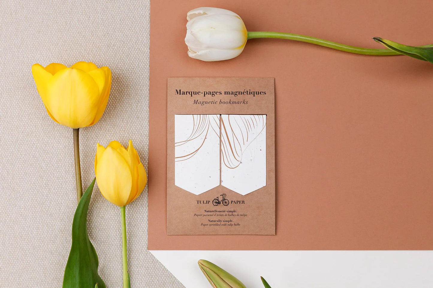 Tulip paper, Set of 2 magnetic bookmarks 10,5x15,5cm (Pack x10)