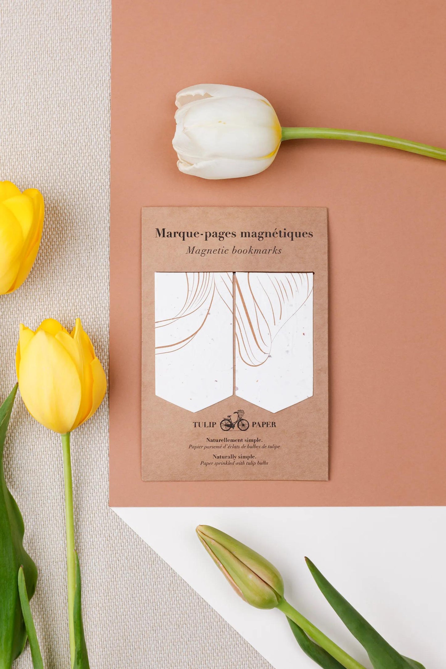 Tulip paper, Set of 2 magnetic bookmarks 10,5x15,5cm (Pack x10)