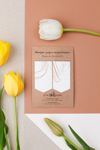 Tulpenpapier, Set von 2 magnetischen Lesezeichen 10,5x15,5cm (10er-Pack)
