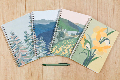 La Vie en Vosges, Carnet reliure intégrale A5 14,8x21 cm, 148 pages, ligné, ass. (lot de 4)