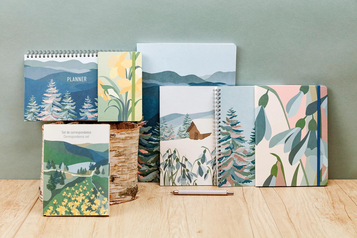 La Vie en Vosges, La Vie en Vosges, Carnet remarquée rigide A6 10,5x14,8 cm, 96 pages, plain, elastic closure, ass. (Pack x4)