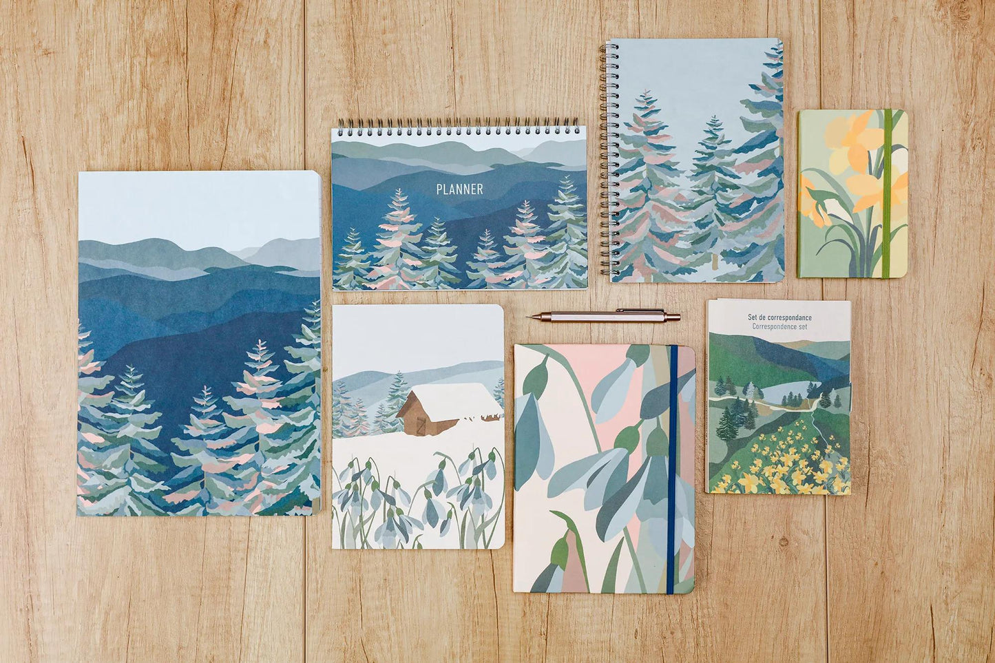 La Vie en Vosges, La Vie en Vosges, Carnet remarquée rigide A6 10,5x14,8 cm, 96 pages, plain, elastic closure, ass. (Pack x4)