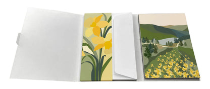 La Vie en Vosges, Matching Set 12x16.5 cm mit 8 Einzelkarten sortiert 11x15.5 cm und 8 Umschläge Pollen C6 naturweiß (5er-Pack)