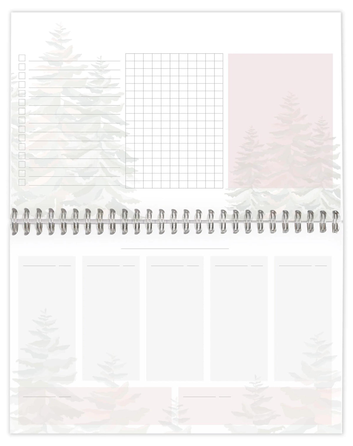 La Vie en Vosges, Bloc planner testa legante integrale 22x14 cm 53 fogli stampati (confezione da 5)