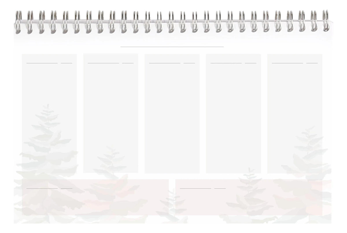 La Vie en Vosges, Bloc planner testa legante integrale 22x14 cm 53 fogli stampati (confezione da 5)