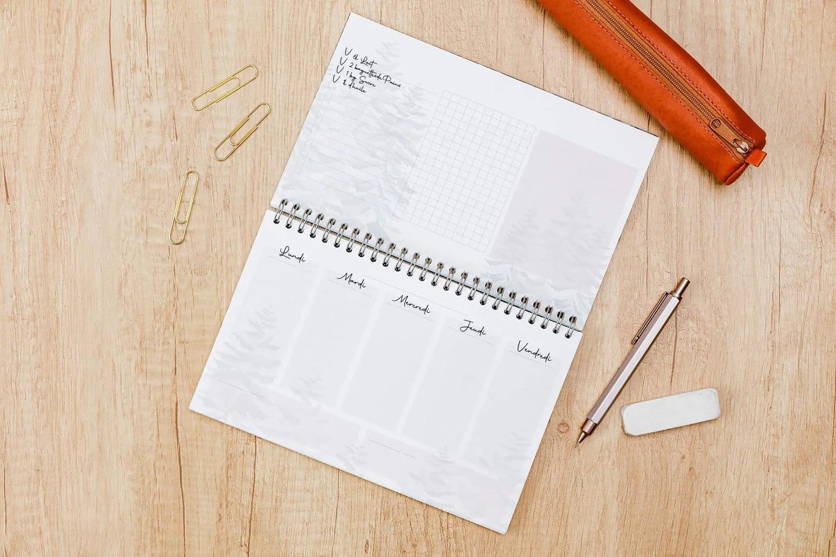 La Vie en Vosges, Bloc planner testa legante integrale 22x14 cm 53 fogli stampati (confezione da 5)