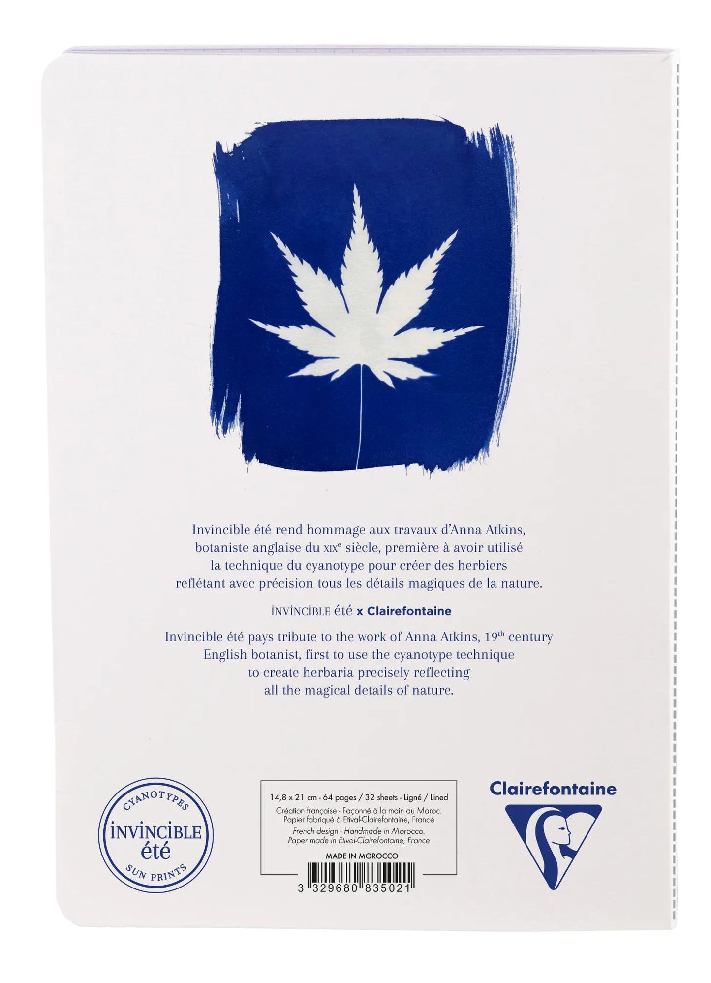 Cyanotype, Sewn Book A5 wire 14,8x21 cm, 64 pages, lineed, ass. (Pack x9)