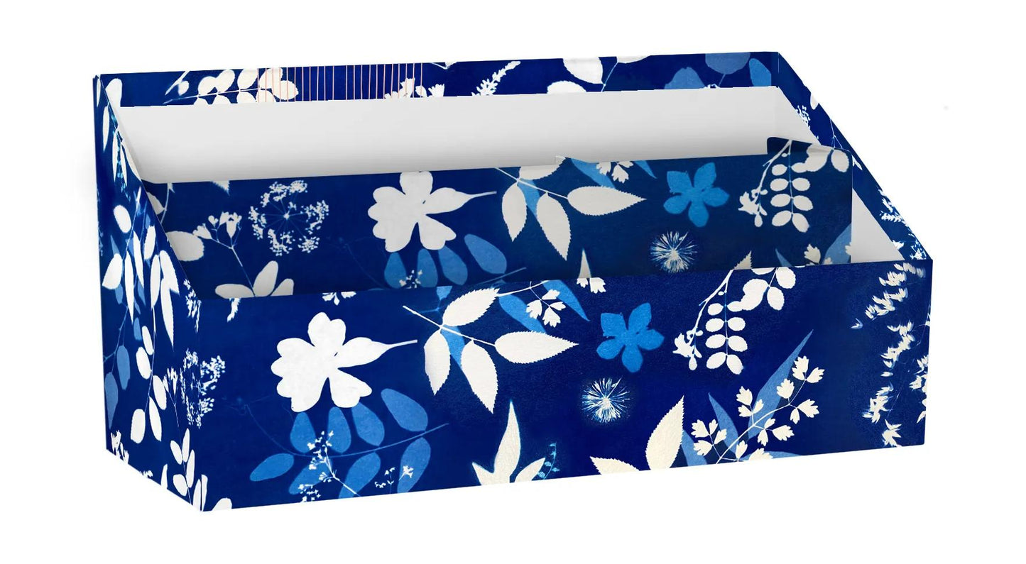 Cyanotyp, Briefhalter 25x10x14 cm (Paket x4)