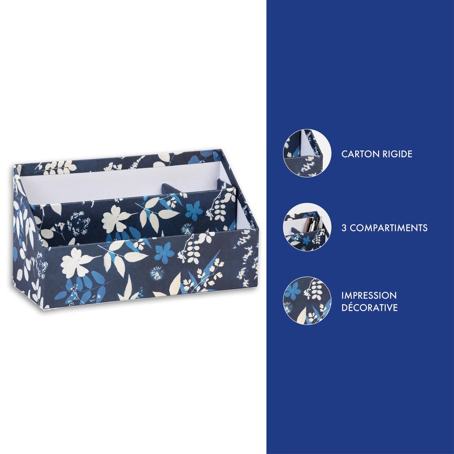Cyanotyp, Briefhalter 25x10x14 cm (Paket x4)
