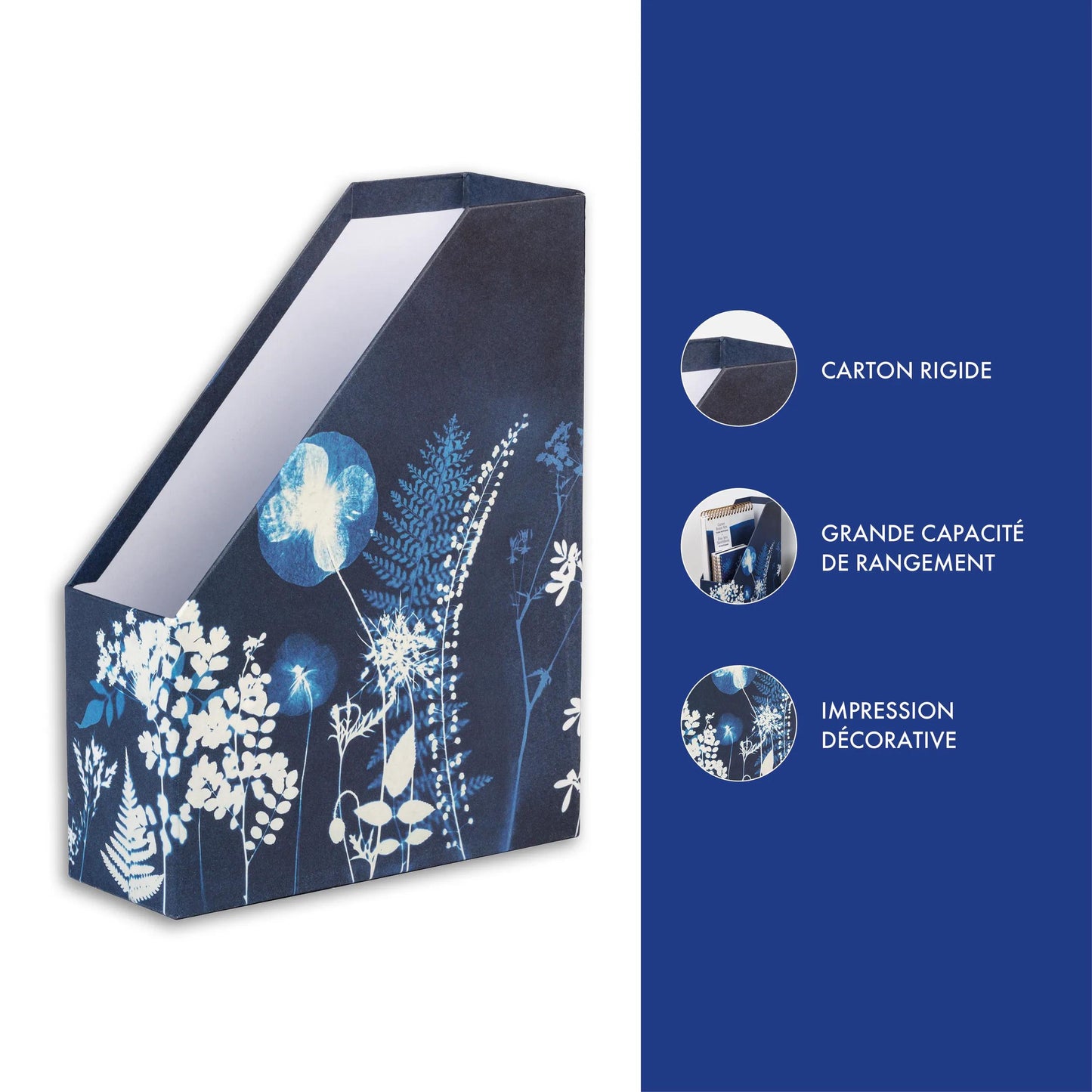 Cyanotyp, Magazinhalter 25x10x32,5cm (Paket x4)
