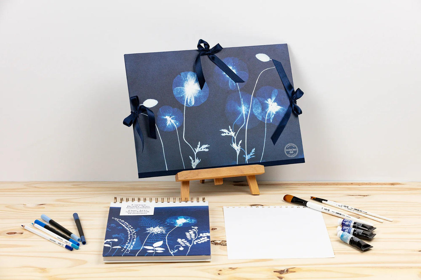 Cyanotype, Drawing cardboard 28x38cm, closure with 3 ribbons (Pack x5)