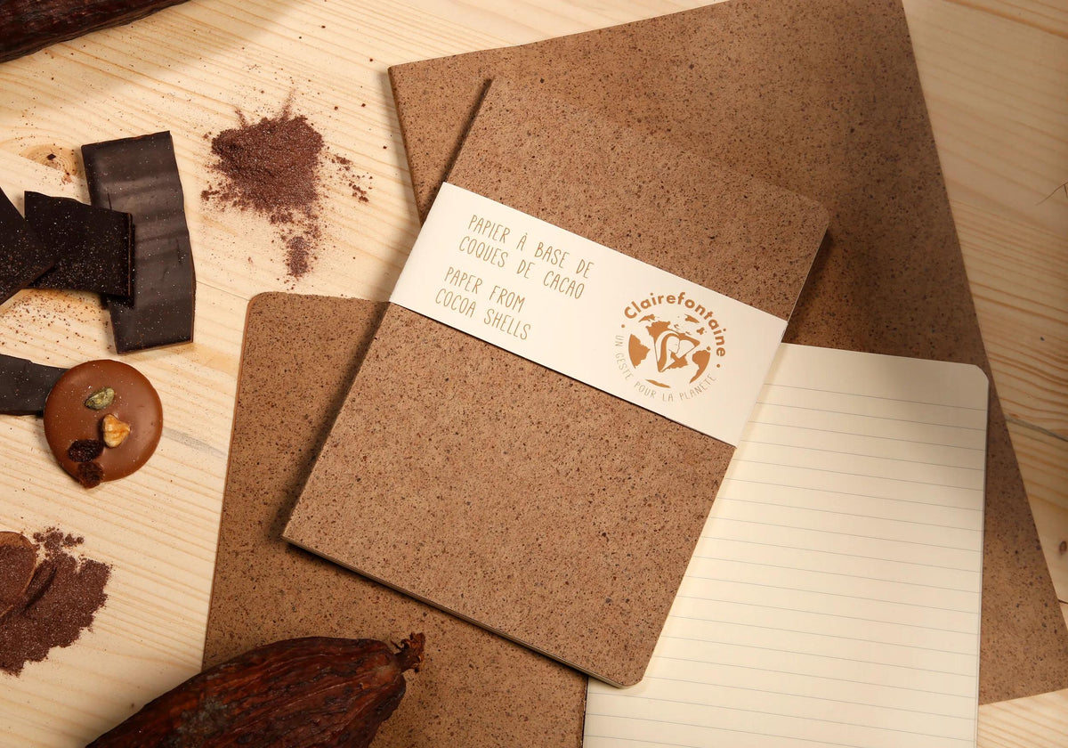 Jeans et Cocoa, Cahier piqué cousu fil A4 96 pages lignées, cacao - Cacao (lot de 5)