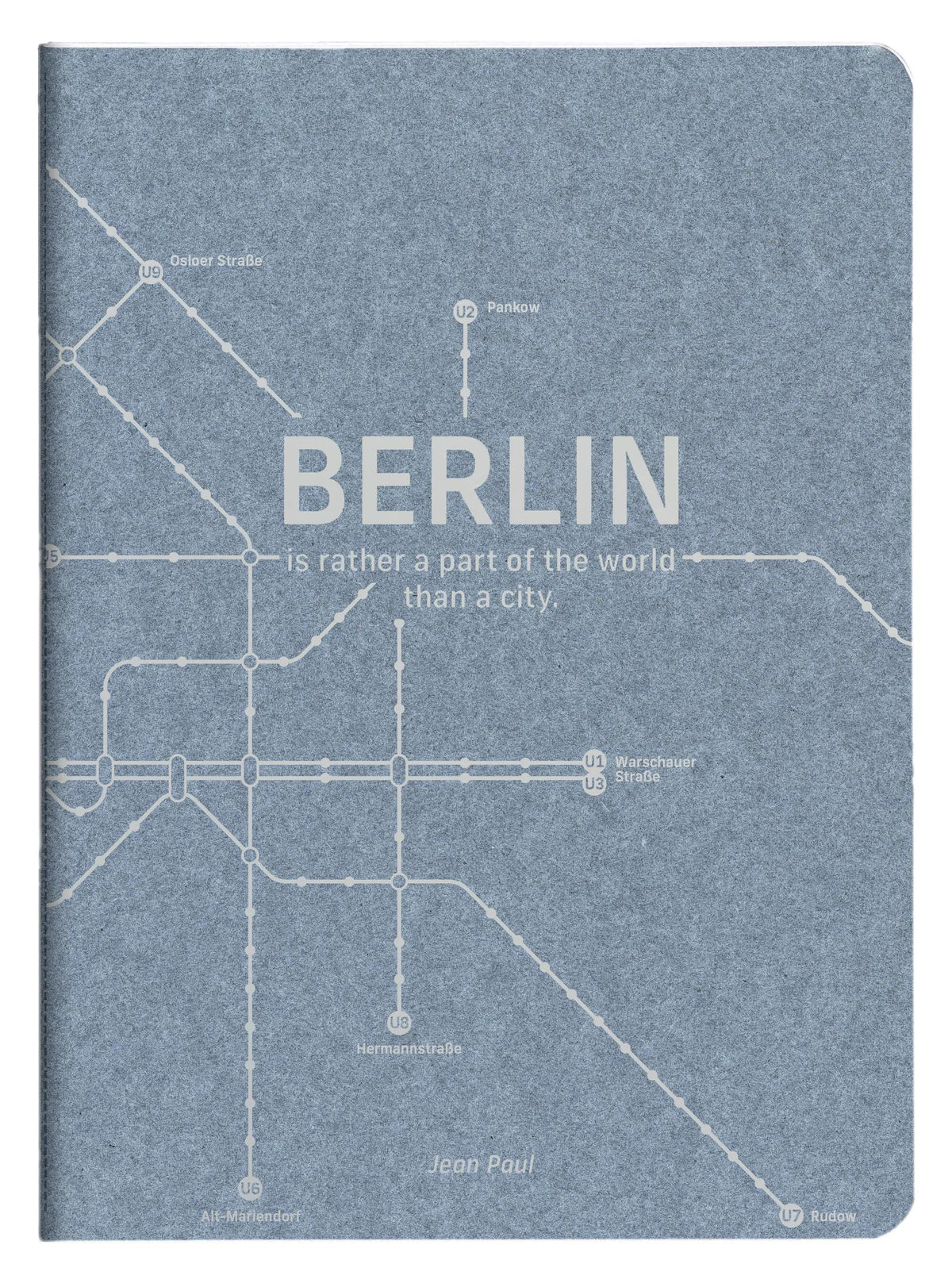 Jeans métro, Carnet piqué cousu fil A5 - 14,8 x 21 cm, 96 pages, ligné, ass. - Bleu jeans (lot de 5)
