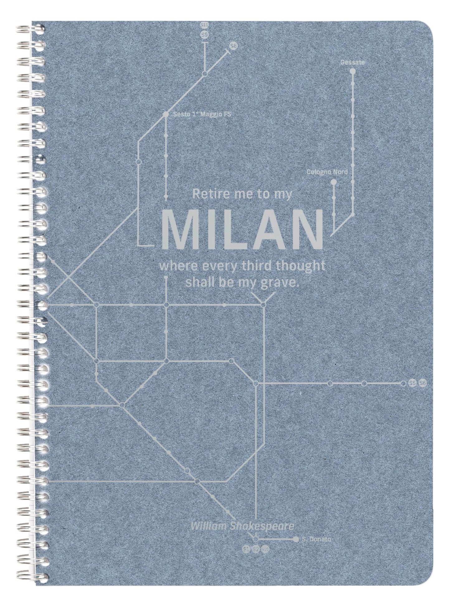 Metro Jeans, Complete binding book A4 - 21 x 29.7 cm, 148 pages, Lined + margin, ass. - Blue jeans (Pack x5)
