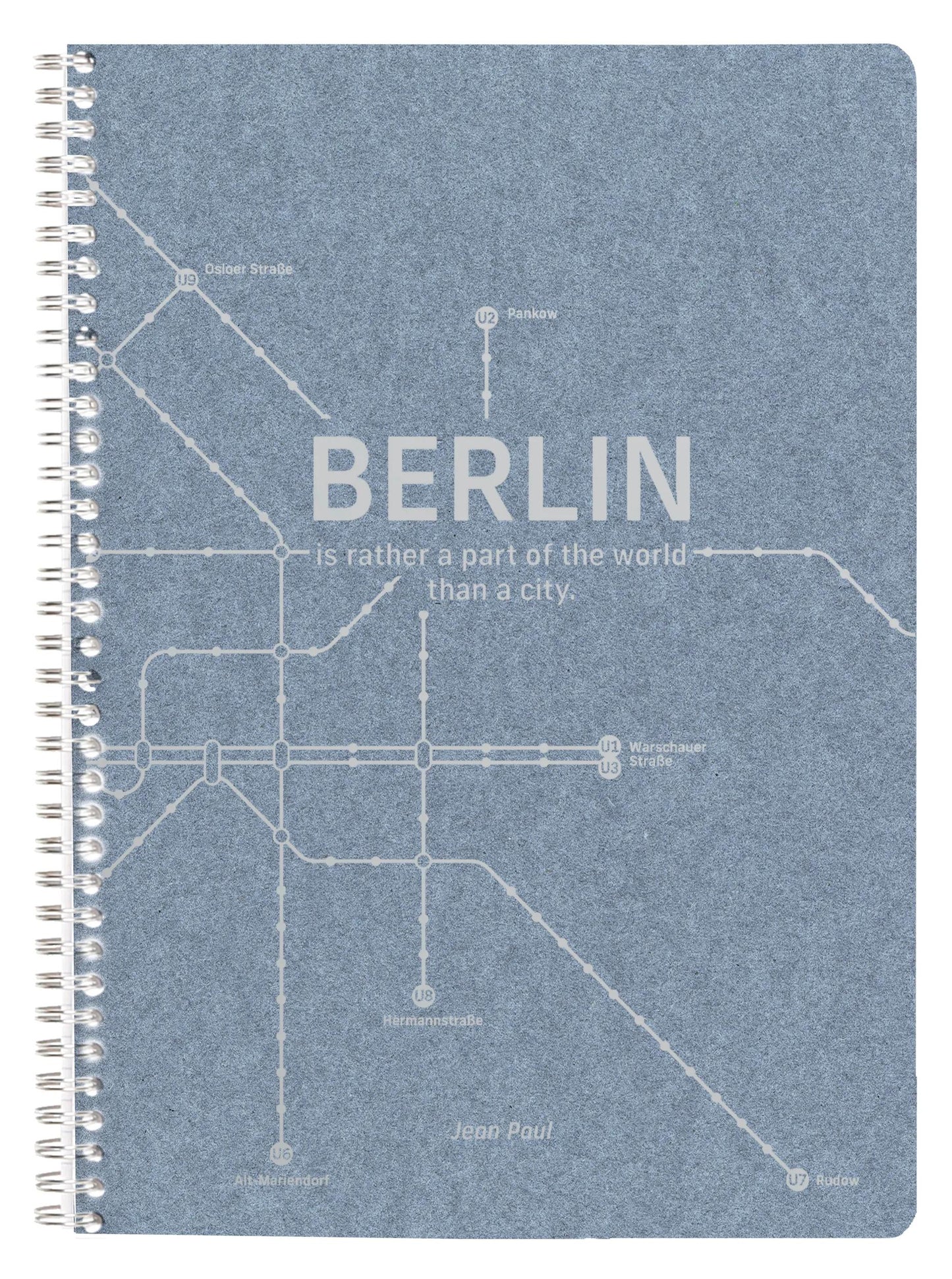 Metro Jeans, Complete binding book A4 - 21 x 29.7 cm, 148 pages, Lined + margin, ass. - Blue jeans (Pack x5)
