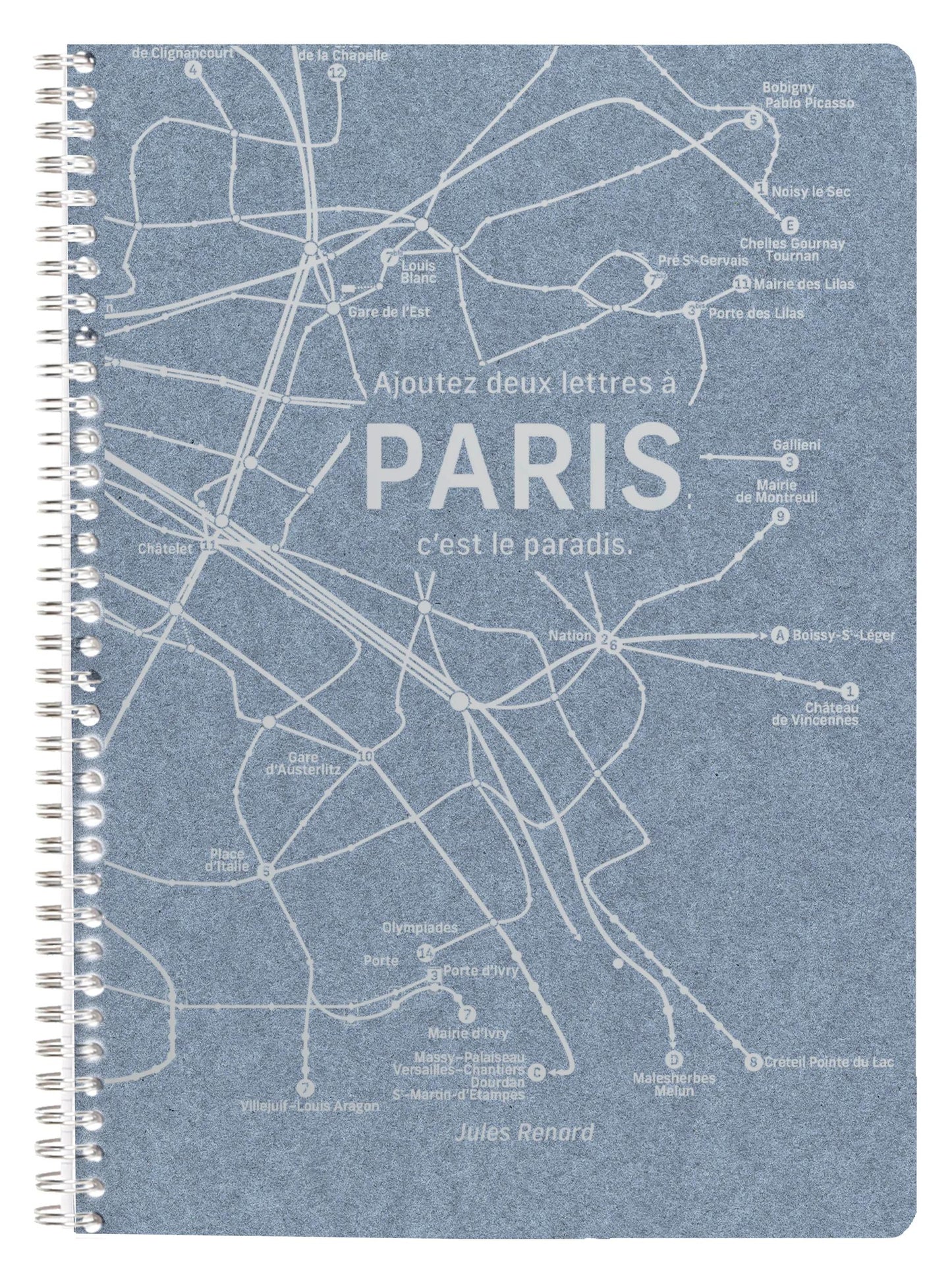 Metro Jeans, Complete binding book A4 - 21 x 29.7 cm, 148 pages, Lined + margin, ass. - Blue jeans (Pack x5)