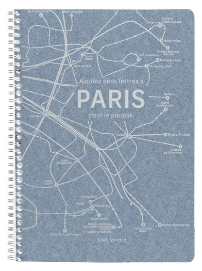 Jeans métro, Cahier reliure intégrale A4 - 21 x 29,7 cm, 148 pages, Ligné + marge, ass. - Bleu jeans (lot de 5)