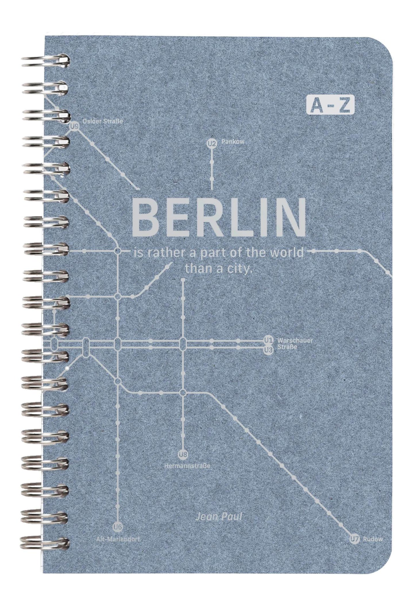 Metro Jean, Book directory integral binder 11 x 17 cm 100 pages, lined, ass. - Blue jeans (Pack x5)