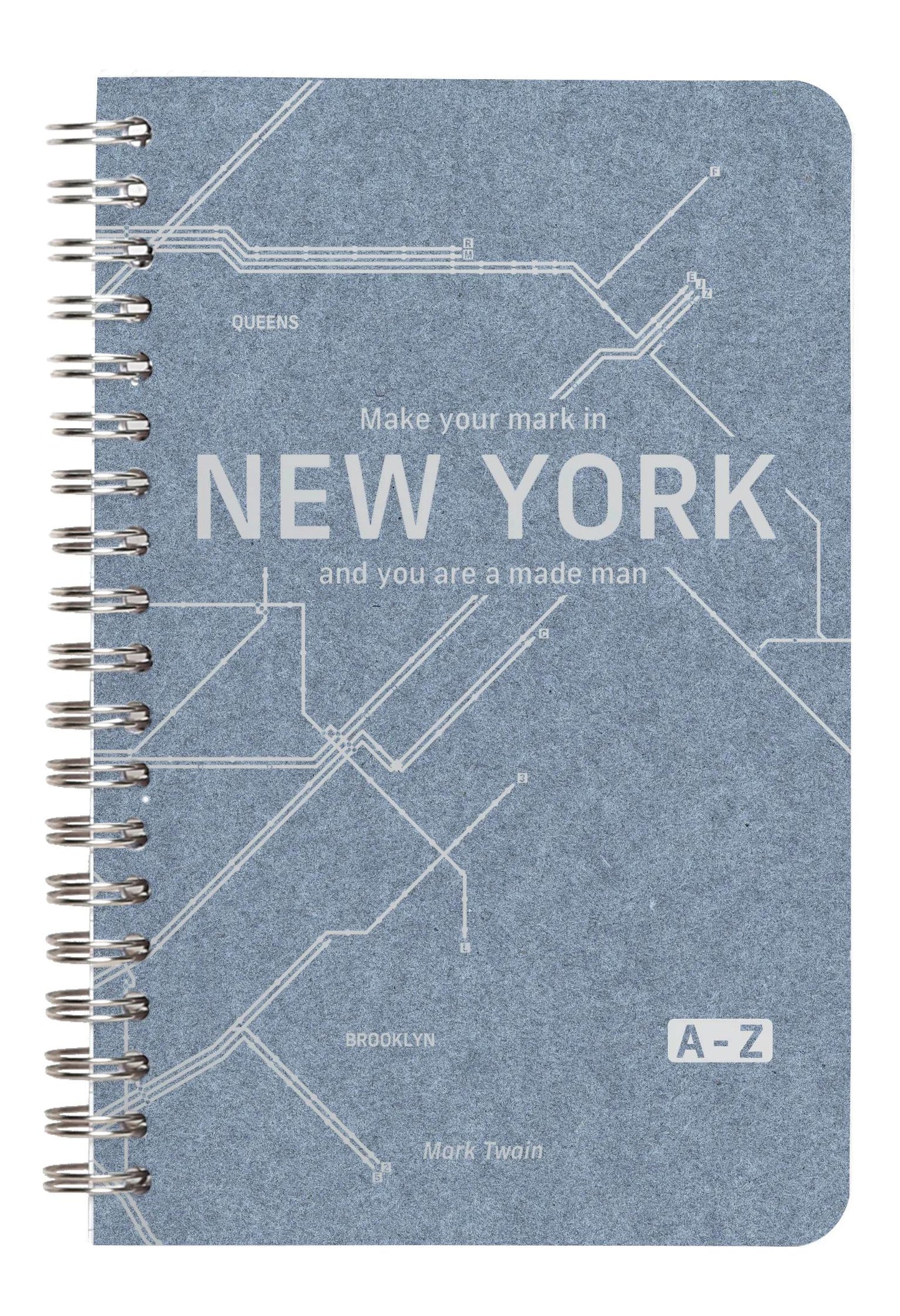 Metro Jean, Book directory integral binder 11 x 17 cm 100 pages, lined, ass. - Blue jeans (Pack x5)