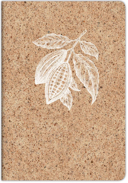 Kakaomuster, Gesägter Notizbuchdraht A4 - 21 x 29.7 cm, 96 Seiten, gesäumt + Rand, Arsch. - Cocoa (6er-Pack)