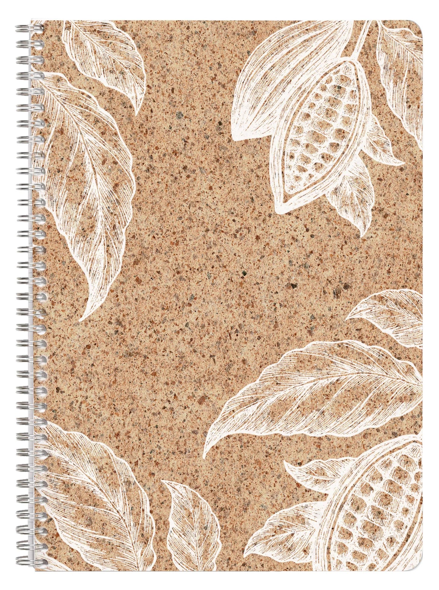 Kakaomuster, Komplettheft A4 - 21 x 29.7 cm, 148 Seiten, Gefüttert + Rand, Arsch. - Cocoa (Paket x6)