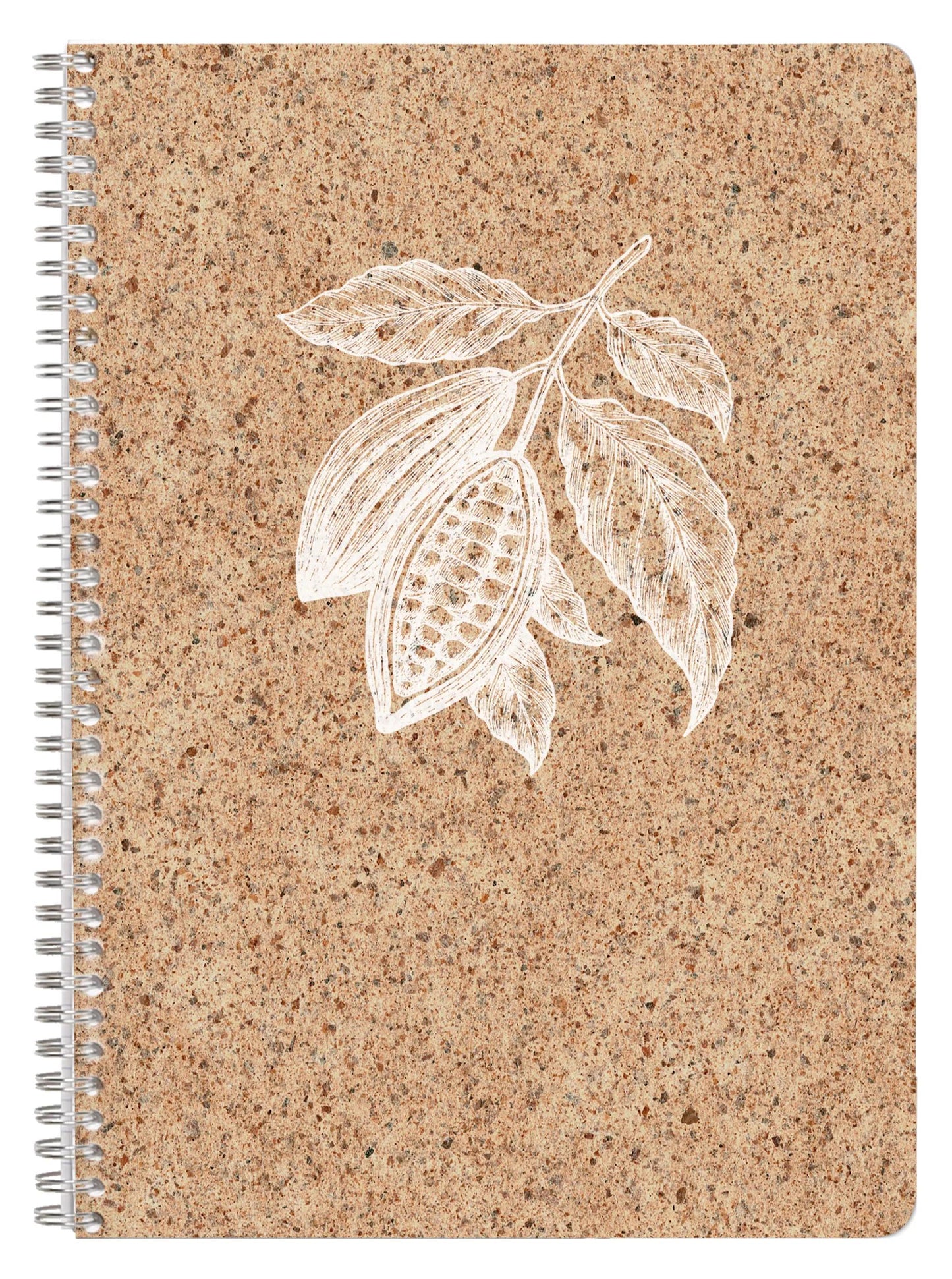Kakaomuster, Komplettheft A4 - 21 x 29.7 cm, 148 Seiten, Gefüttert + Rand, Arsch. - Cocoa (Paket x6)