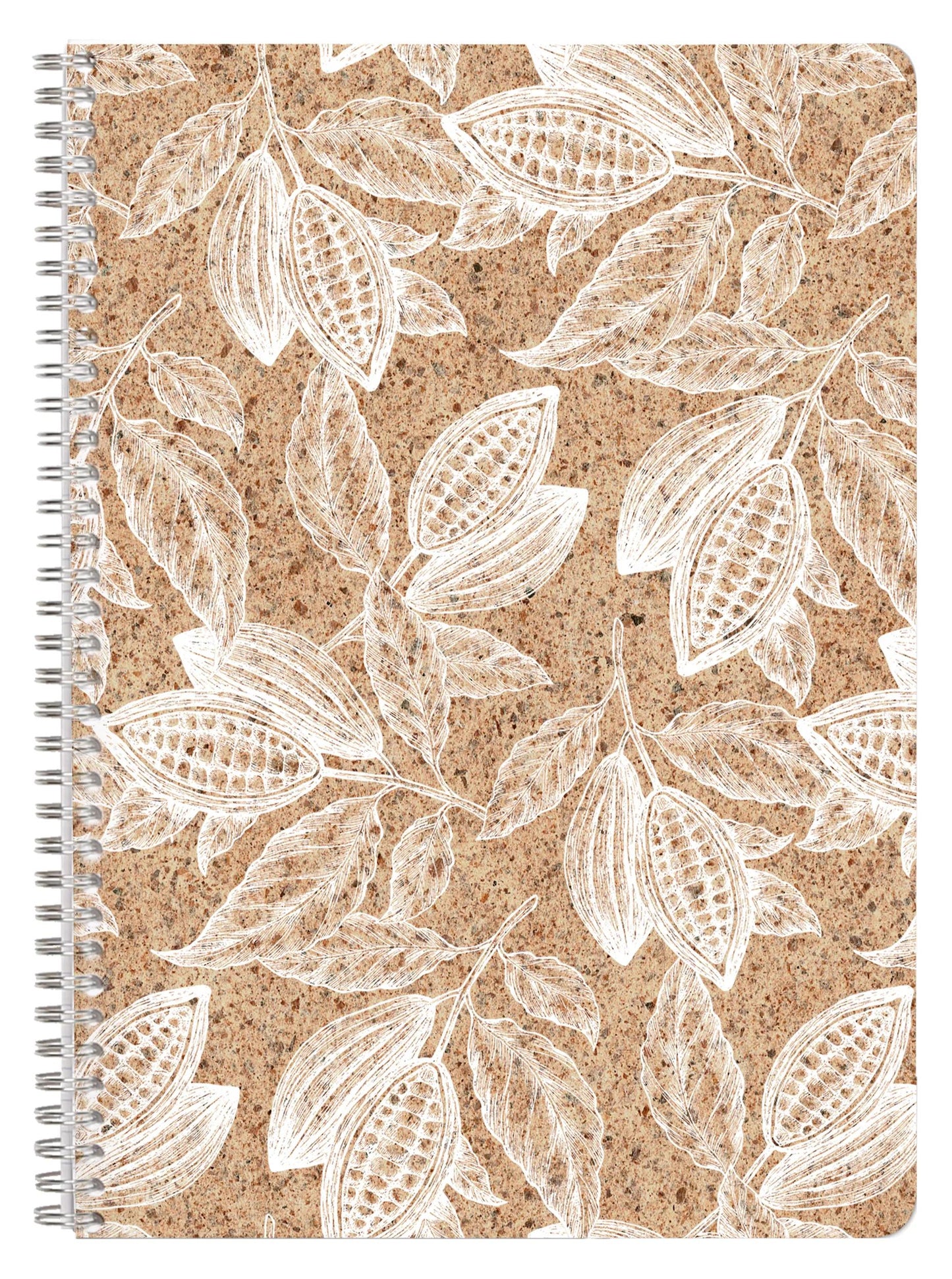 Kakaomuster, Komplettheft A4 - 21 x 29.7 cm, 148 Seiten, Gefüttert + Rand, Arsch. - Cocoa (Paket x6)