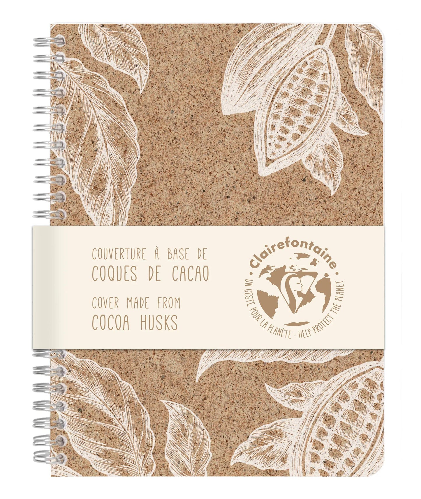 Kakaomuster, Buche vollständige Bindung A5 - 14,8 x 21 cm, 148 Seiten, Gefüttert, Arsch. - Cocoa (Paket x6)