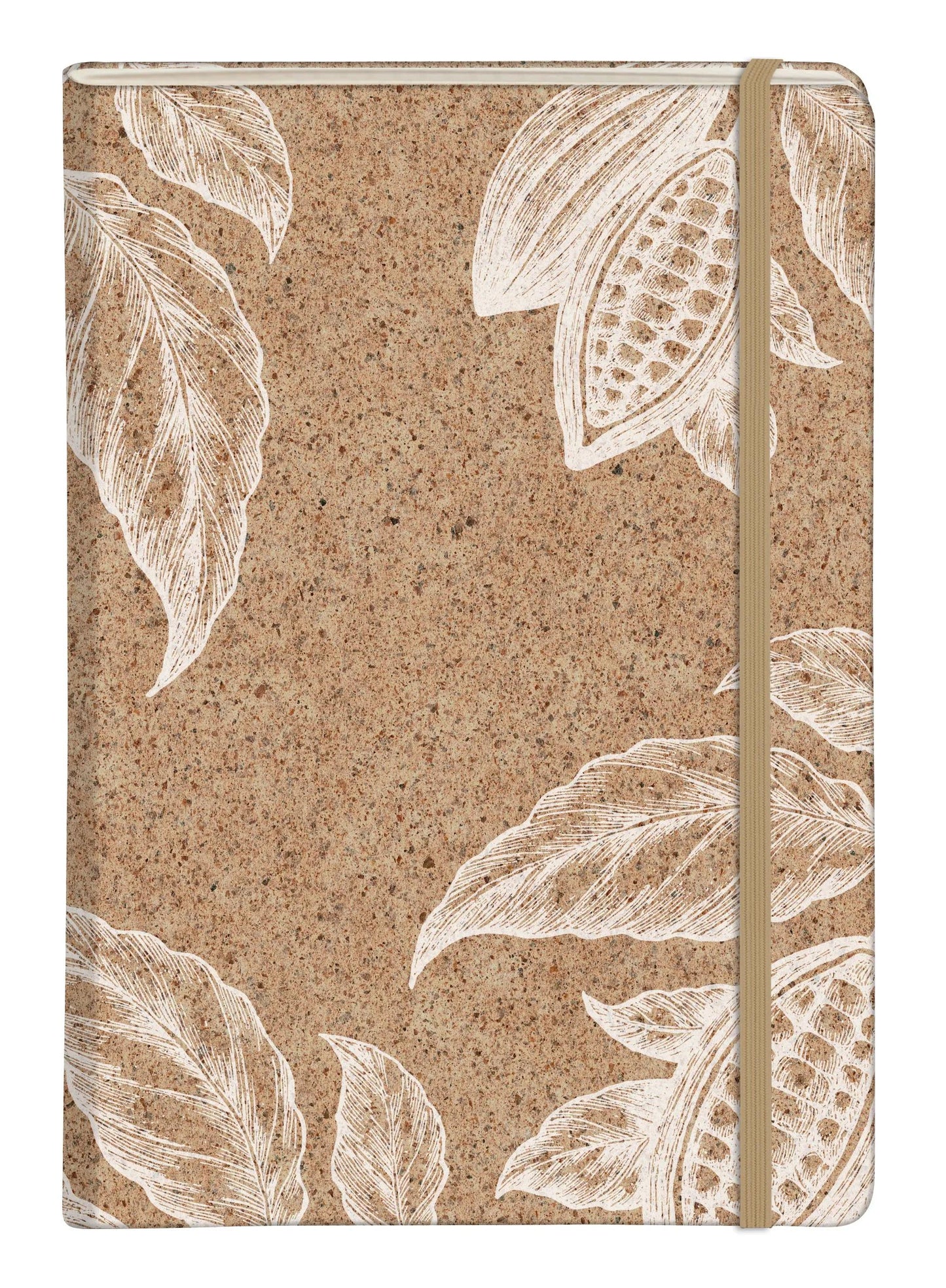 Modello di cacao, quaderno rigido risposato A5 - 14,8 x 21 cm, 96 pagine, foderato, tasca soffietto, culo. - Cacao (Pacchetto x6)