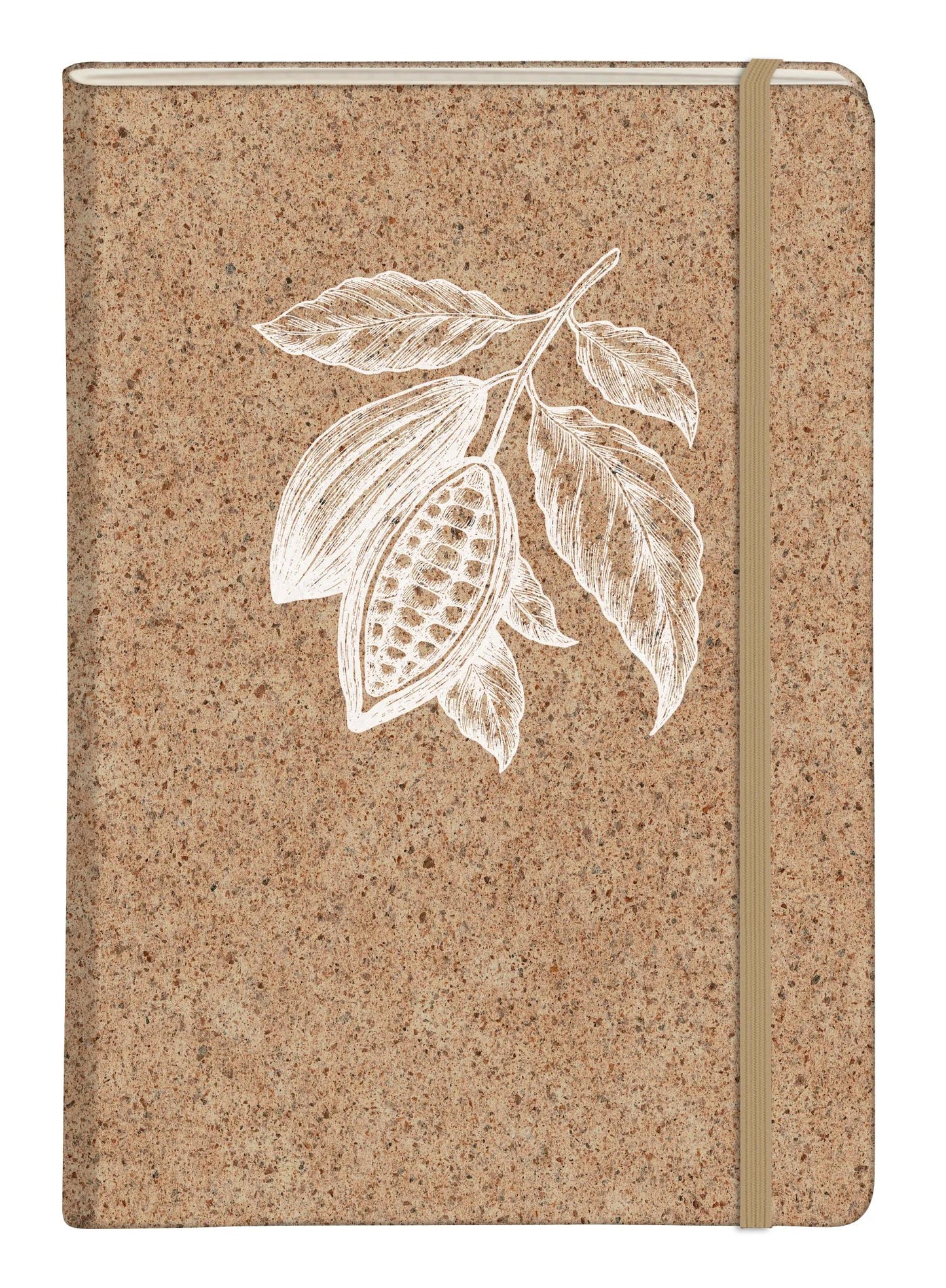 Modello di cacao, quaderno rigido risposato A5 - 14,8 x 21 cm, 96 pagine, foderato, tasca soffietto, culo. - Cacao (Pacchetto x6)