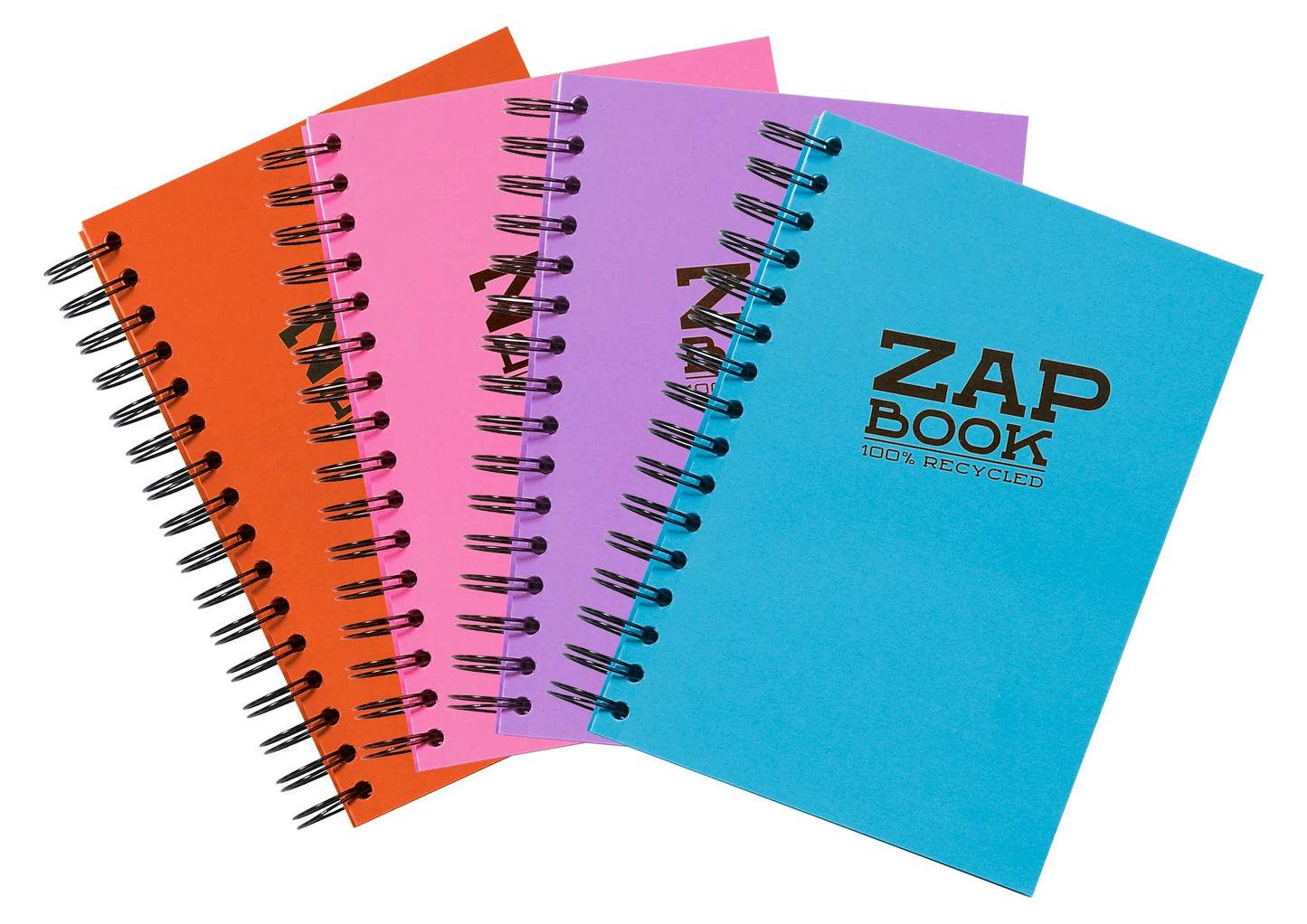 Zap Book notebook spiral 160F A5 80g - Mixed set (Pack x5)