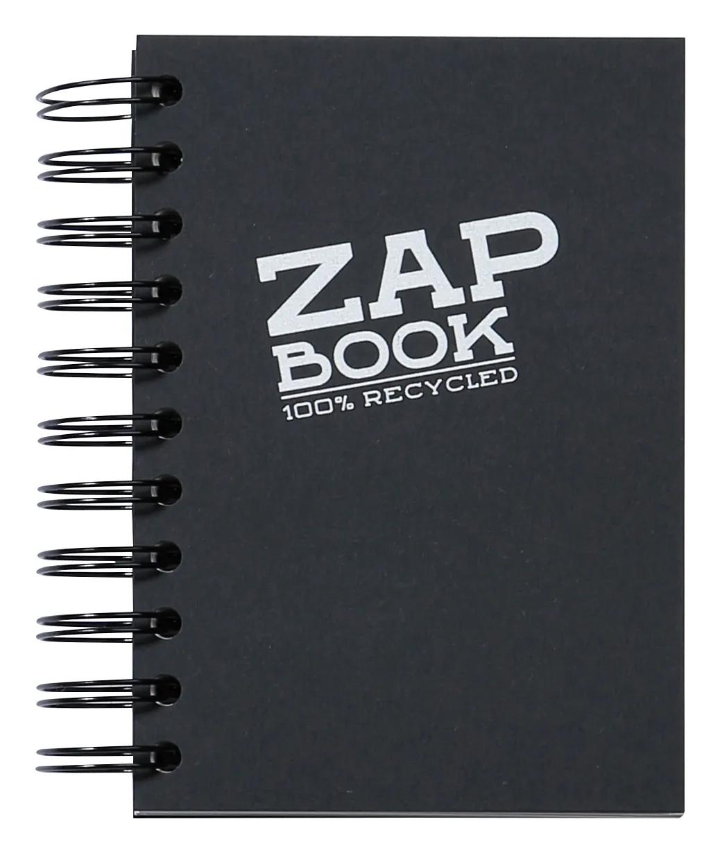 Zap Book book spiral 160F A6 80g - Black (Pack x5)